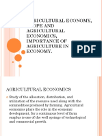 Agricultural Economy, Scope and Agricultural Economics, Importance of Agriculture in Economy