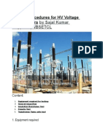 Testing Procedures For HV Voltage Transformers