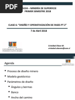 MIN334 - Minería de Superficie - Clase 6 Diseño y Operativización PT 2