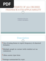 Importance of 360 Degree Feedback $ Its Applicability