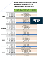 Jadwal Pelajaran Smpnegeri 1 Muncar