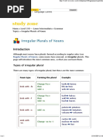 Irregular Plural of Nouns