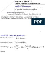 Electric DC Motors and AC Generators