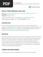 Fever in The Intensive Care Unit - UpToDate