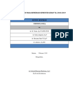 Mapping Dosen Masa Remediasi Semester Genap Ta. 2018-2019: Cirendeu (4 Kel)