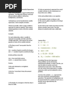 Translate Phrases To Mathematical Expressions: Answer Key