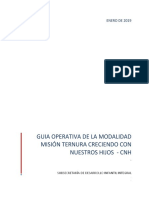 Guia Operativa de La Modalidad Misión Ternura Creciendo Con Nuestros Hijos - CNH PDF