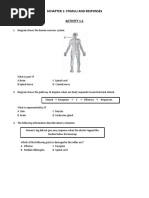 3chapter 1: Stimuli and Responses Activity 1.1