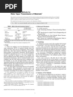 Water Vapor Transmission of Materials: Standard Test Methods For