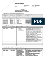 Sample Supervisory Plan