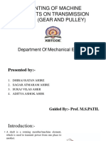 Mounting of Pulley and Gear On Shaft