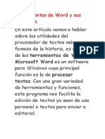 Herramientas de Word y Sus Funciones