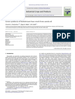 Green Synthesis of Biolubricant Base Stock From Canola Oil