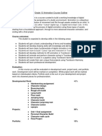 Grade 12 Animation Course - Outline For Students