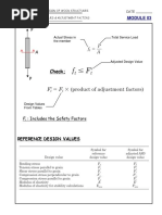 F X (Product of Adjustment Factors) : Check