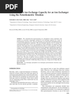 Calculation On Ion Exchange Capacity For An Ion Exchanger Using The Potentiometric Titration