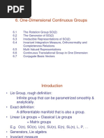 One-Dimensional Continuous Groups