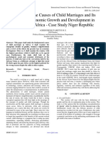 Investigating The Causes of Child Marriages and Its Effects On Economic Growth and Development in Sub-Saharan Africa - Case Study Niger Republic