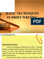 Basic Techniques in Brief Writing