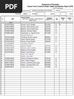 School Form 8 SF8 Learner Basic Health and Nutrition Report