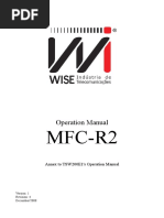 Operation Manual MFC-R2 Annex To TSW200E1's Operation Manual