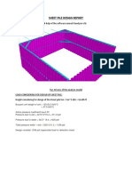 Sheet Pile Design Report: This Analysis Is Carried Out With Help of The Software Named Staad Pro V8i