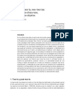 Teoría, Post-Teoría, Neo-Teorías. Cambios de Discurso, Cambios en Los Objetos - Francesco Casetti