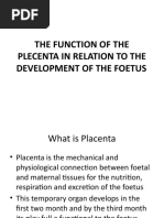 The Function of The Plecenta