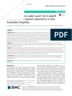 What Do Patients Really Want? An In-Depth Examination of Patient Experience in Four Australian Hospitals