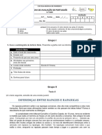 3 Ficha de Avaliação (6ºano) Pedro Alecrim