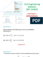 Civil Engineering Statistics (BFC 34303) : Tutorial Chapter 3: Random Variables and Probability Distributions