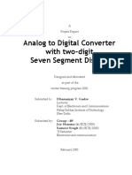 Analog To Digital Converter With Two-Digit Seven Segment Display