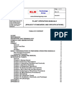 KLM - PROJECT - STANDARD - AND - SPECIFICATIONS - Plant - Operating - Manuals - Rev01 PDF