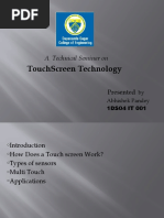 Touchscreen Technology: A Technical Seminar On