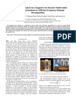 Magnetic Force Analysis in A Gapped-Core Reactor Model Under Harmonic Magnetizations by Efficient Frequency-Domain Decomposition