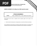 9708 Economics: MARK SCHEME For The May/June 2008 Question Paper