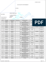 Account Statement: Transactions List