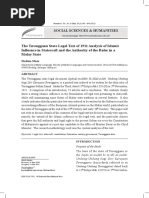 The Terengganu State Legal Text of 1911 Analysis of Islamic Influence in Statecraft and The Authority of The Ruler in A Malay State