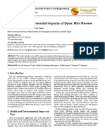 Health and Environmental Impacts of Dyes Mini Review