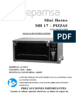 Manual de Usuario Minihorno Mepamsa NH-17