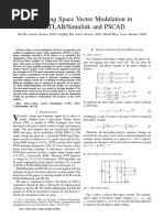 Realizing Space Vector Modulation in MATLAB/Simulink and PSCAD