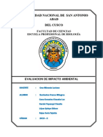 Estudio de Linea Base Biologia Unsaac