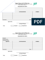 Japan Tobacco Int'l. (Phils.) Inc. Requisition Form