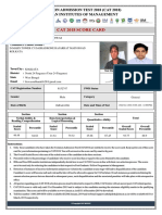 Cat 2018 Score Card: Common Admission Test 2018 (Cat 2018) Indian Institutes of Management