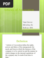 Articles of Association