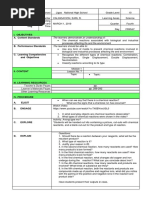 Grade7 Daily Lesson Log: The Learners Demonstrate An Understanding of