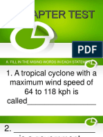 Chapter Test Science WEATHER DISTURBANCES