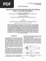 Numerical and Experimental Study of Swirling Flow in A Model Combustor