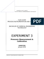 Experiment 3: Pressure Measurement & Calibration