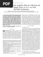 A D-Band Cascode Amplifier With 24.3 DB Gain and 7.7 DBM Output Power in 0.13 M Sige Bicmos Technology